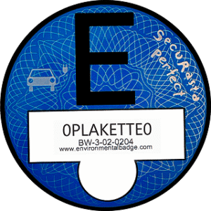 Modrá E-Plaketa pro Německo