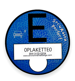 Modrá E-Plaketa pro Německo